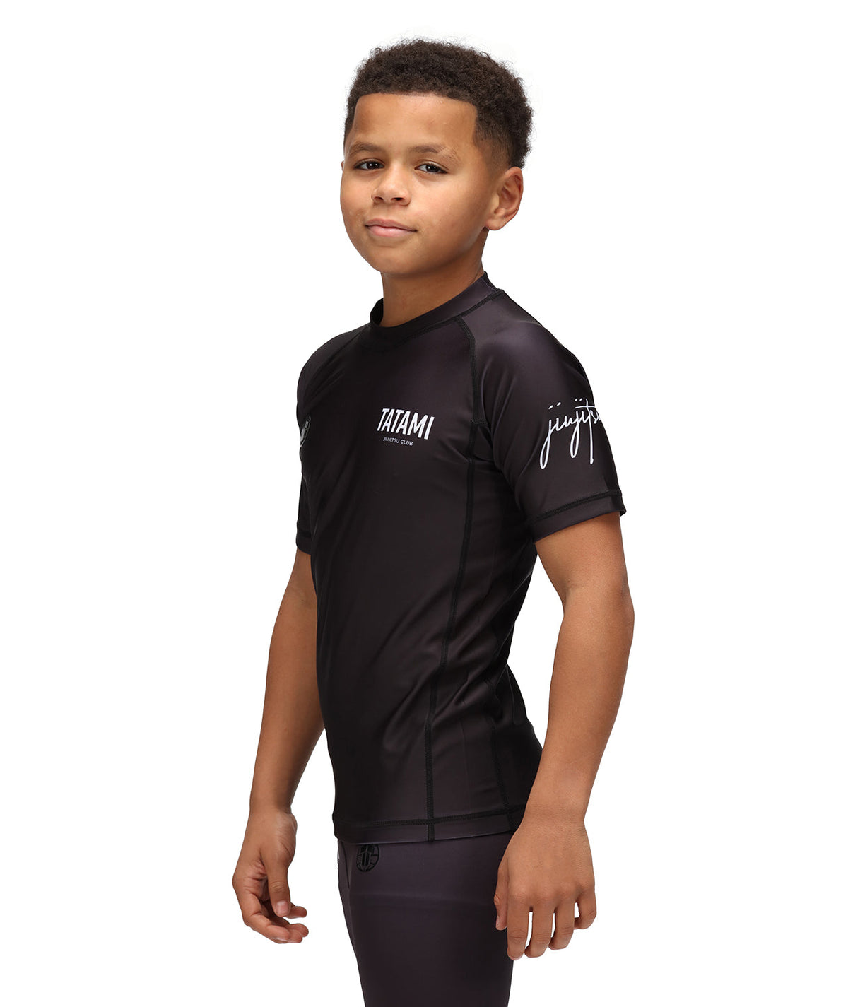 Kids JJ Club Short Sleeve Rash Guard - Black