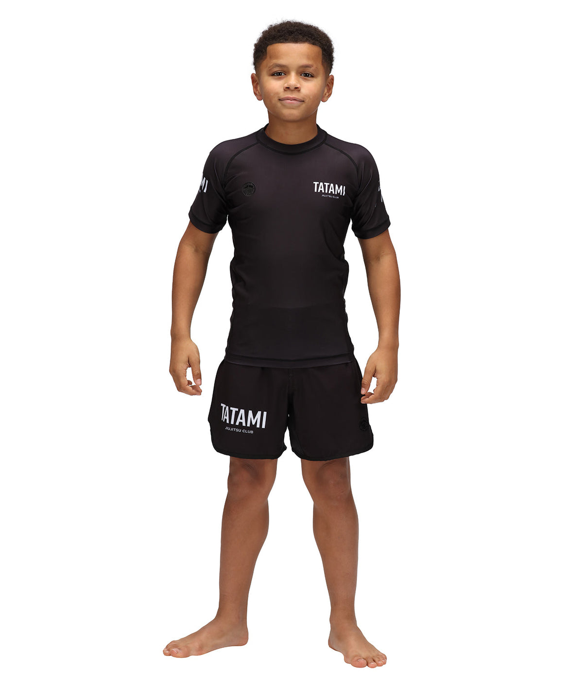 Kids JJ Club Short Sleeve Rash Guard - Black