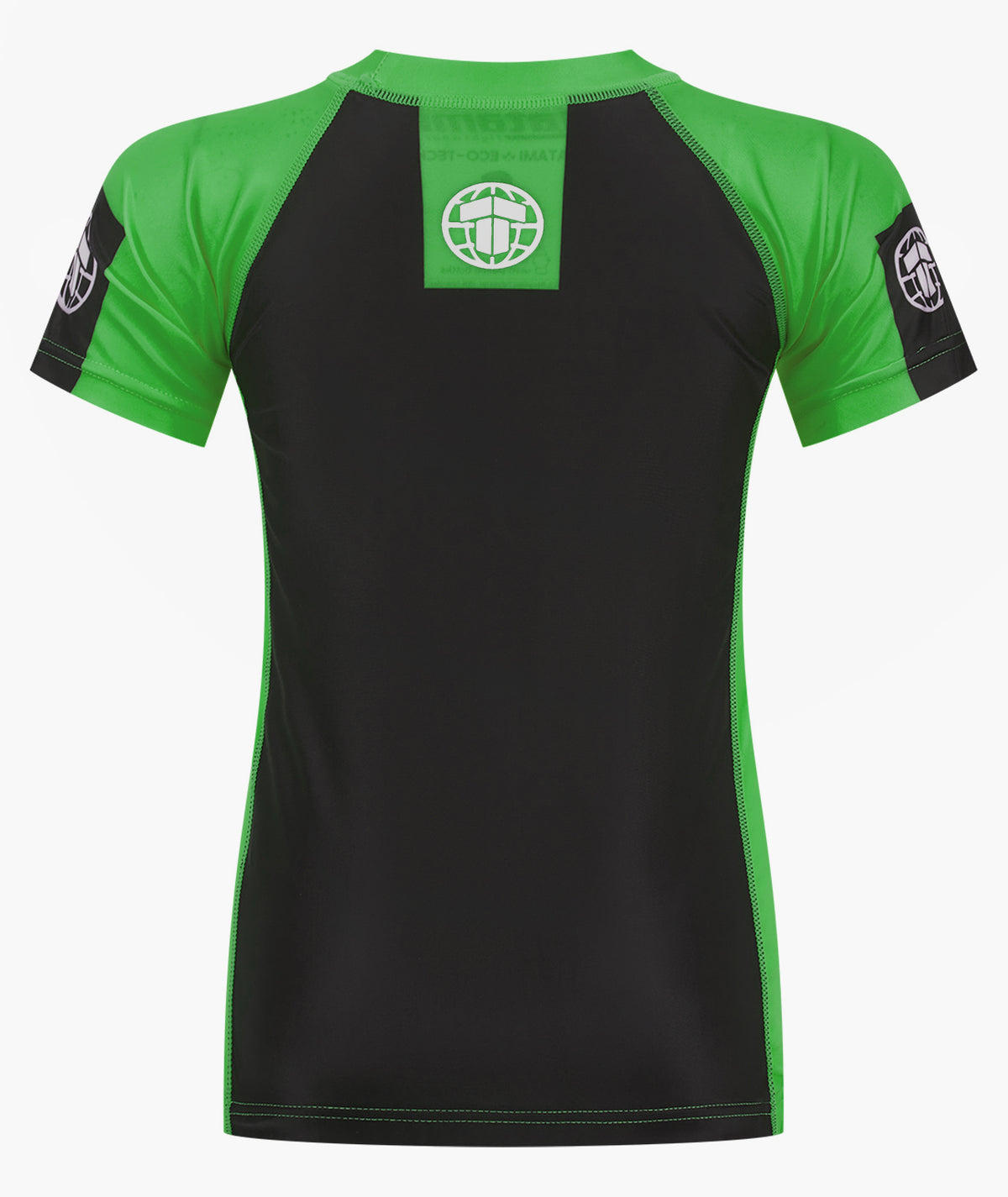 Kids IBJJF Ranked Short Sleeve Rash Guard - Green