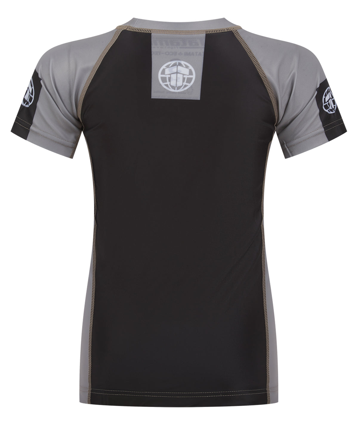Kids IBJJF Ranked Short Sleeve Rash Guard - Grey