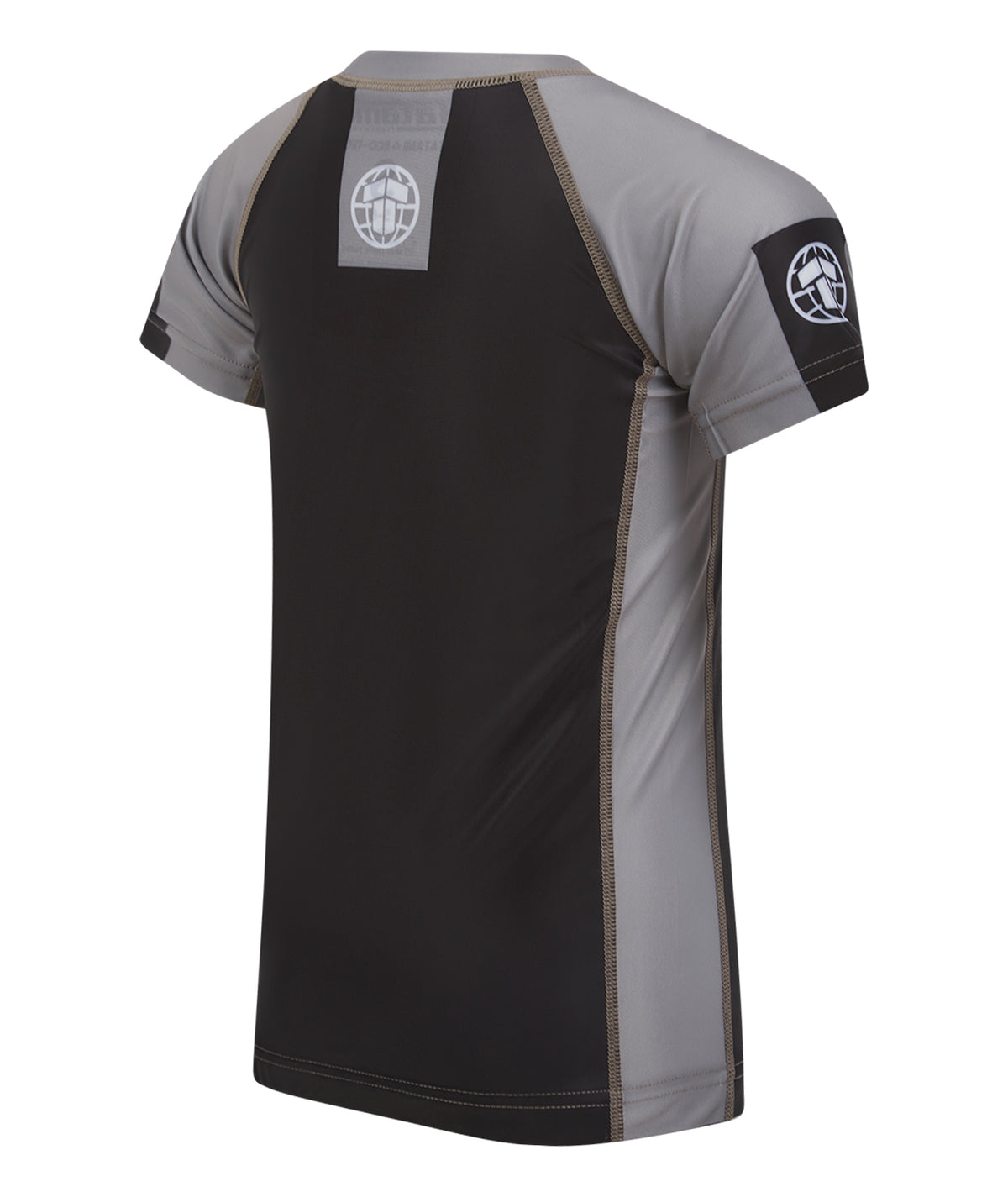 Kids IBJJF Ranked Short Sleeve Rash Guard - Grey