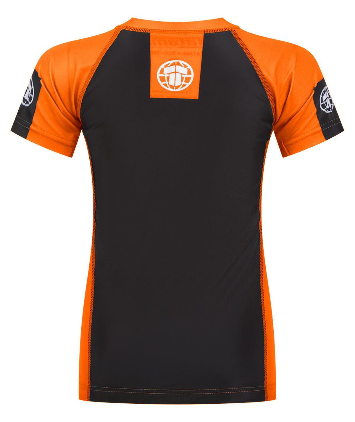 Kids IBJJF Ranked Short Sleeve Rash Guard - Orange