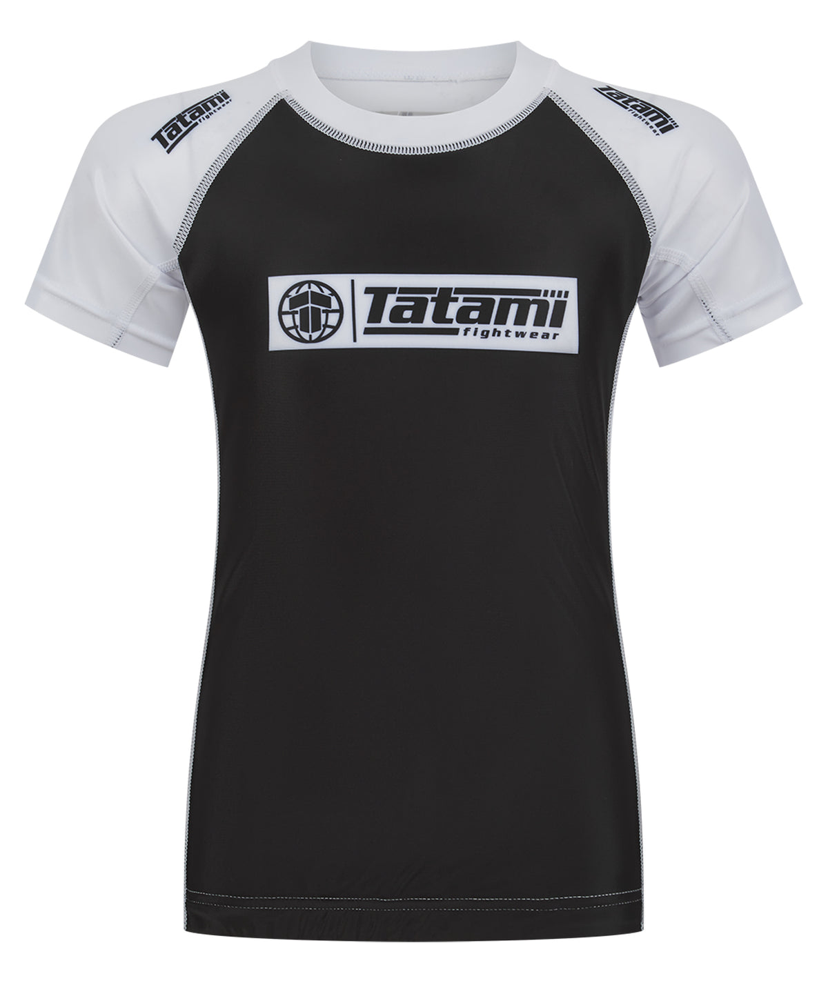 Kids IBJJF Ranked Short Sleeve Rash Guard - White