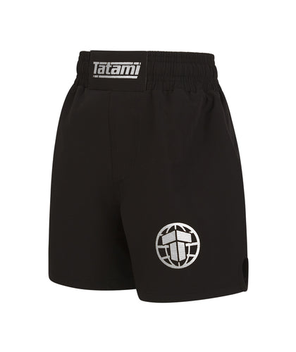 Kids Tatami Pro Grappling Shorts - Black & Silver