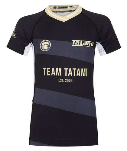 Kids Team Tatami Rash Guard - Black & Gold