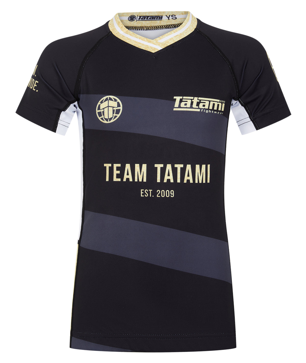 Kids Team Tatami Rash Guard - Black & Gold