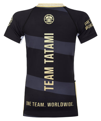 Kids Team Tatami Rash Guard - Black & Gold