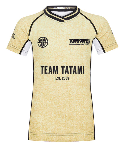 Kids Team Tatami Short Sleeve Rash Guard - Gold