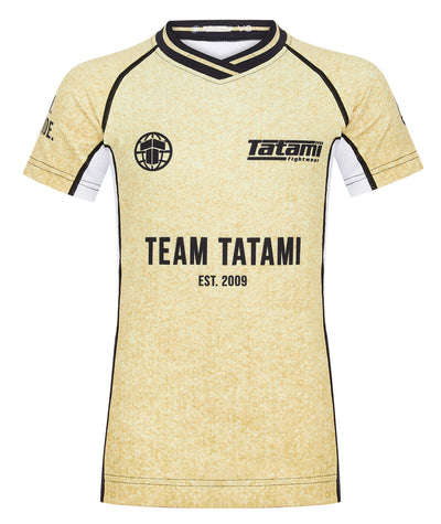 Kids Team Tatami Short Sleeve Rash Guard - Gold