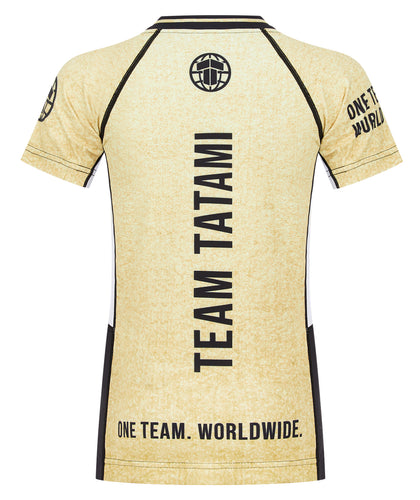 Kids Team Tatami Short Sleeve Rash Guard - Gold