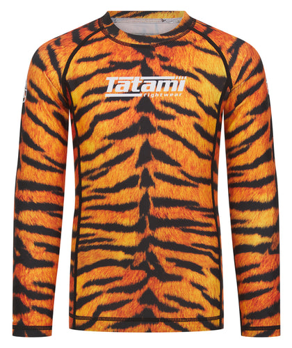 Kids Helena Long Sleeve Rash Guard - Tiger