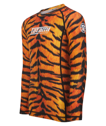 Kids Helena Long Sleeve Rash Guard - Tiger