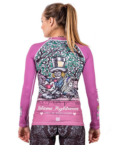 Ladies Meerkatsu Alice In Jiu-Jitsu Land Rash Guard