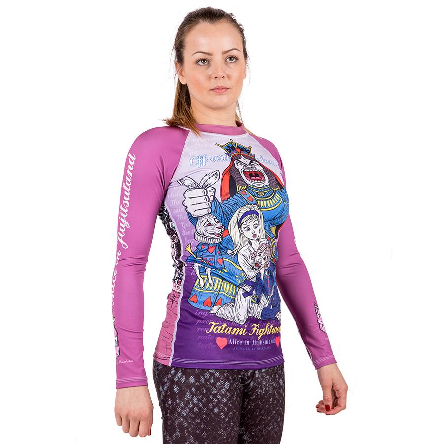 Ladies Meerkatsu Alice In Jiu-Jitsu Land Rash Guard