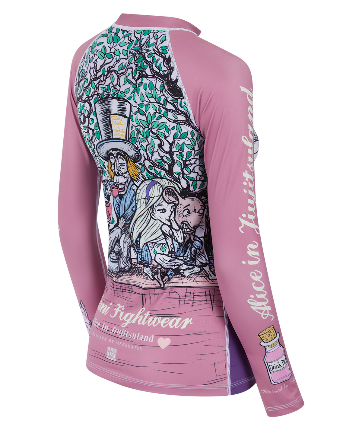 Ladies Meerkatsu Alice In Jiu-Jitsu Land Rash Guard