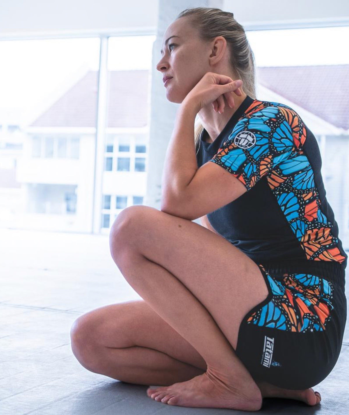 Ladies Butterfly Rash Guard