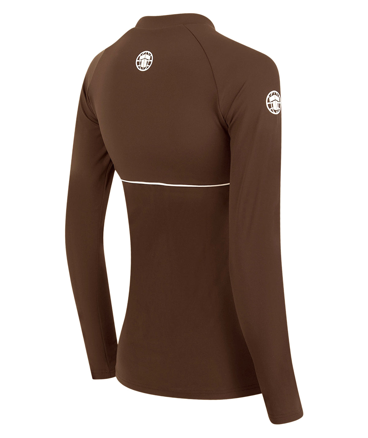 Ladies Contour Long Sleeve Rash Guard - Brown