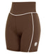Ladies Contour Longline Shorts - Brown