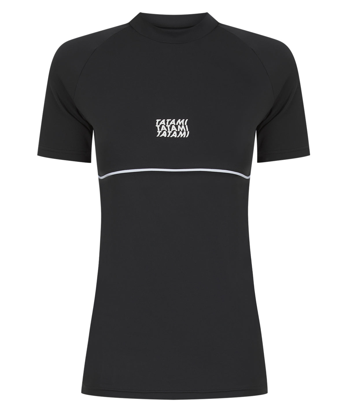 Ladies Contour Short Sleeve Rash Guard - Black