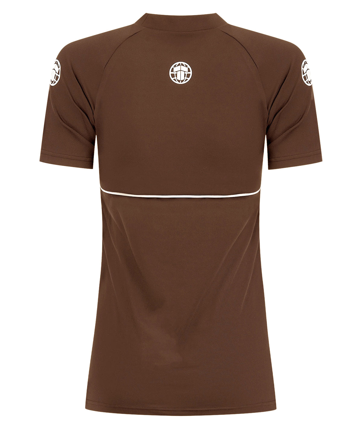 Ladies Contour Short Sleeve Rash Guard - Brown