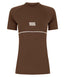 Ladies Contour Short Sleeve Rash Guard - Brown
