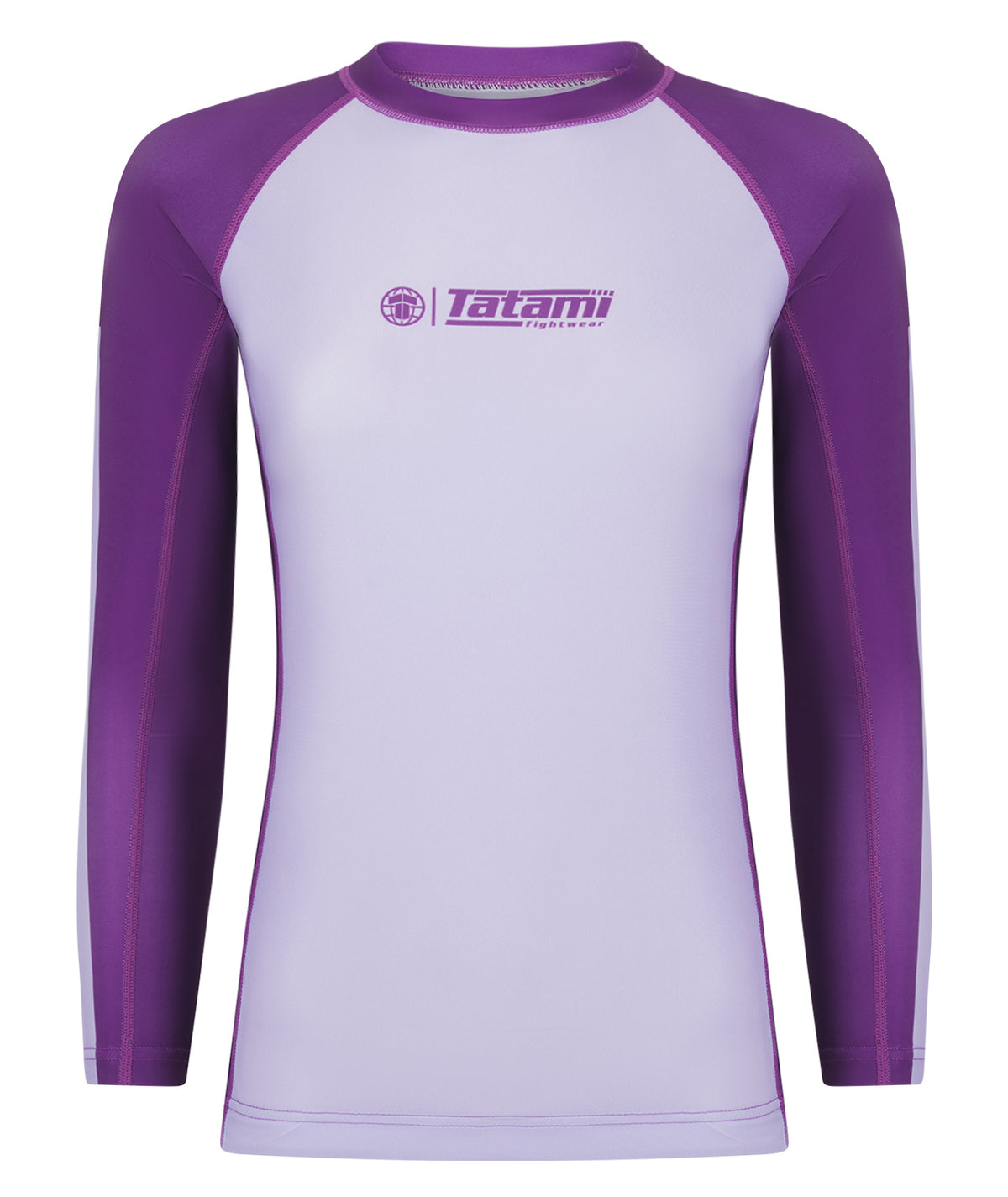 Ladies Contrast Long Sleeve Rash Guard - Berry
