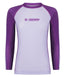 Ladies Contrast Long Sleeve Rash Guard - Berry