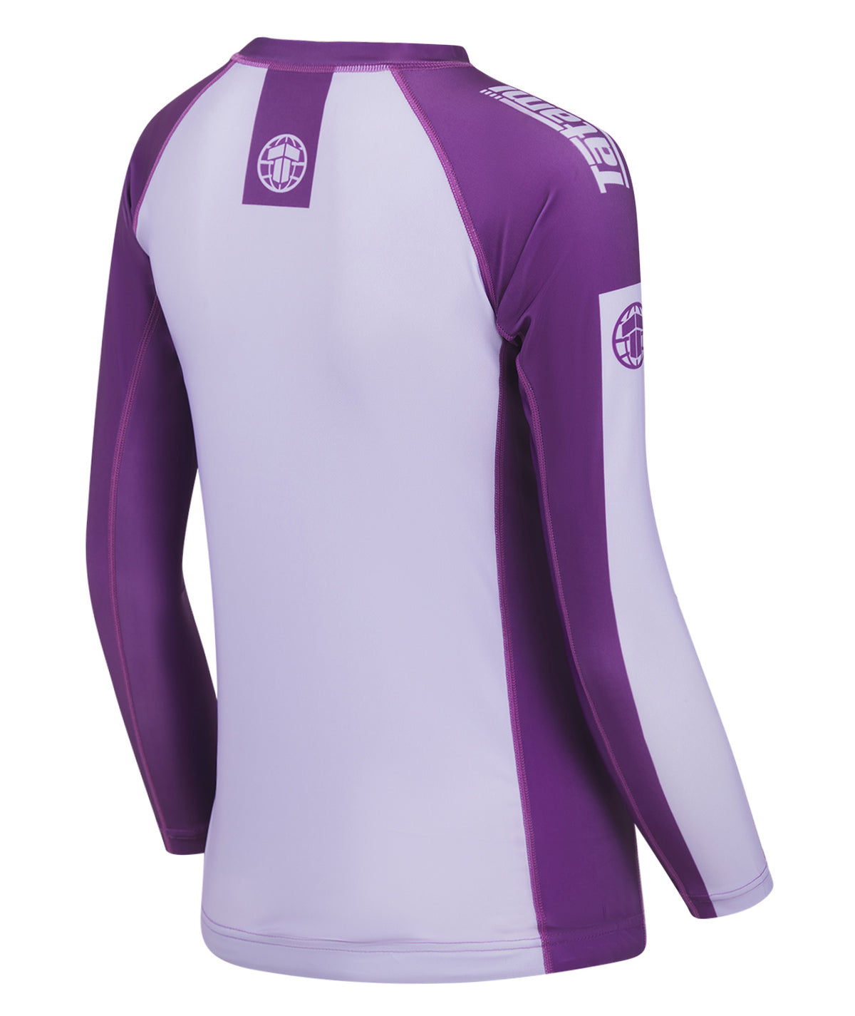 Ladies Contrast Long Sleeve Rash Guard - Berry