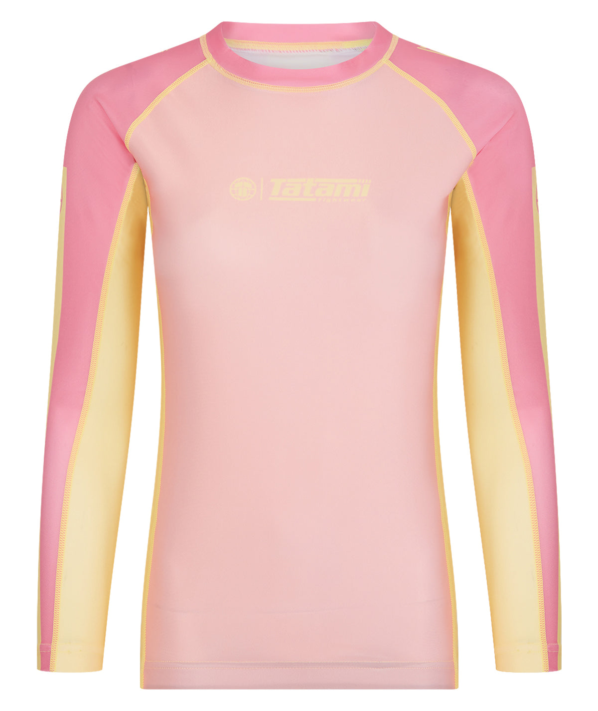 Ladies Contrast Long Sleeve Rash Guard - Candy