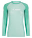Ladies Contrast Long Sleeve Rash Guard - Mint & White