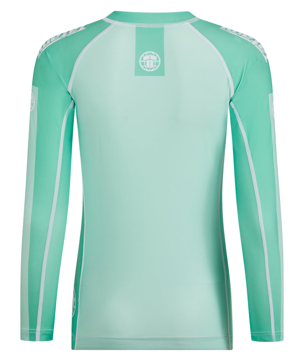 Ladies Contrast Long Sleeve Rash Guard - Mint & White