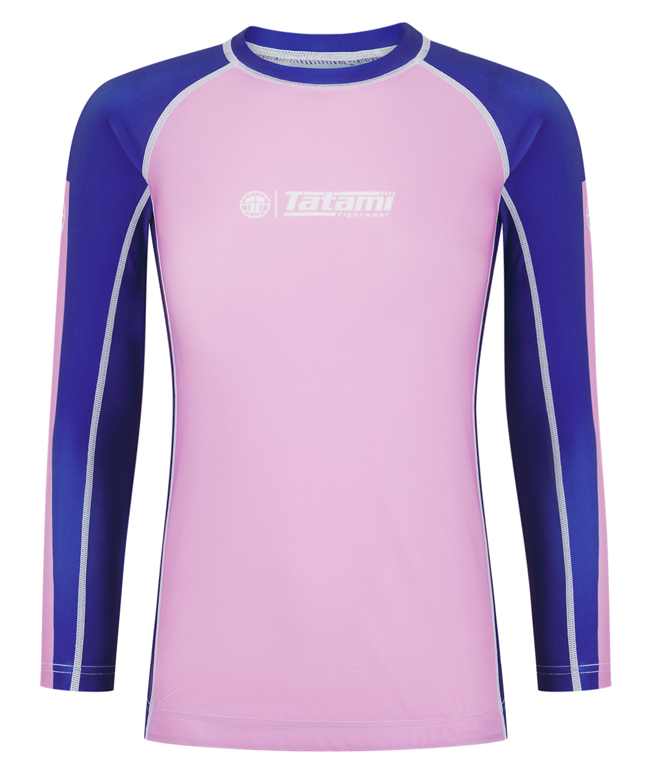 Ladies Contrast Long Sleeve Rash Guard - Pink & Navy – Tatami Fightwear ...