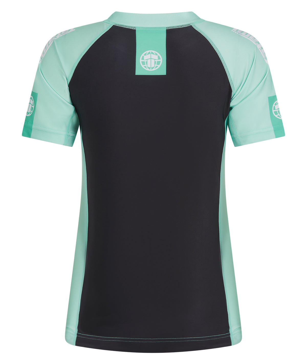 Ladies Contrast Short Sleeve Rash Guard - Mint & Black