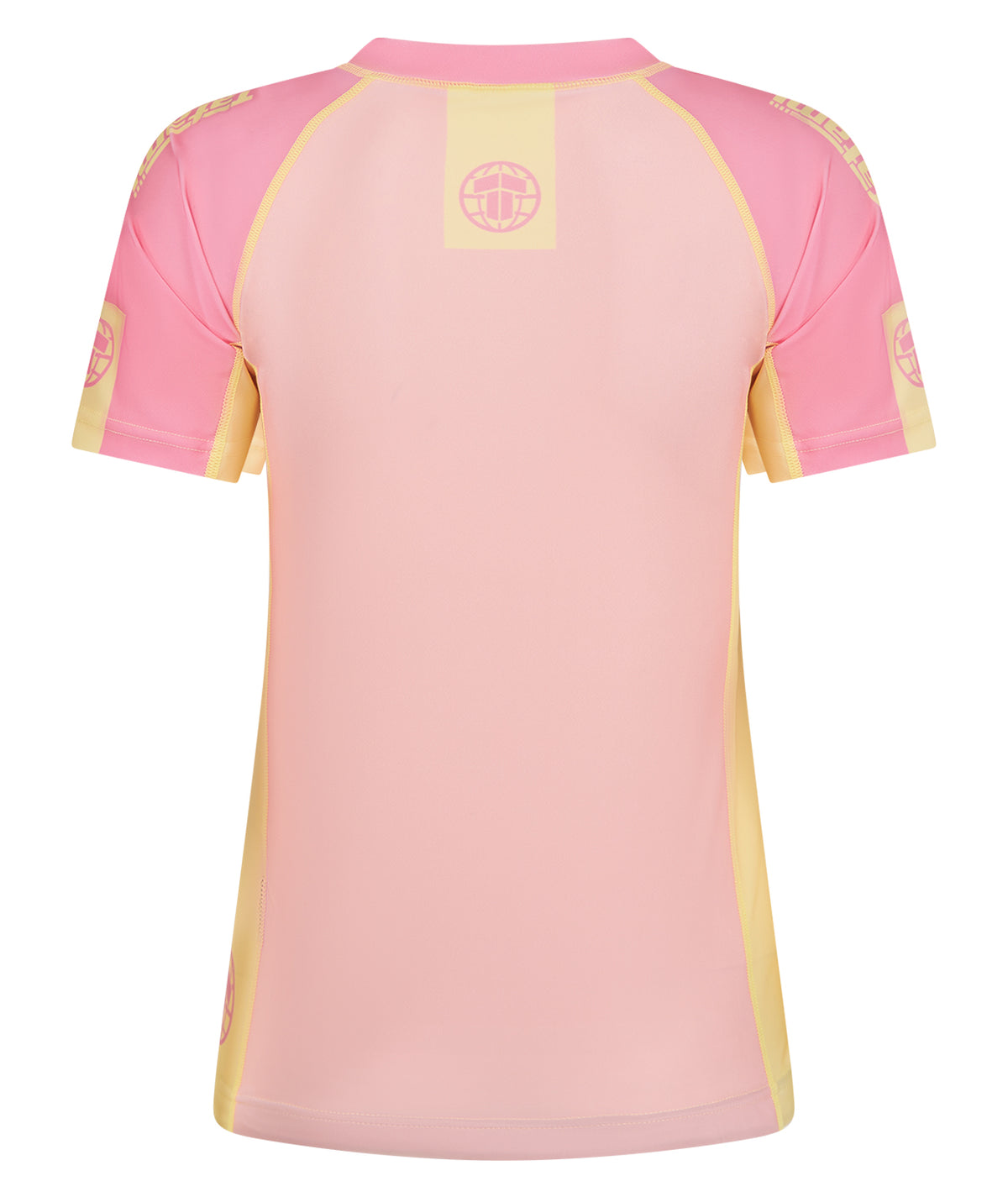Ladies Contrast Short Sleeve Rash Guard - Candy
