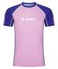 Ladies Contrast Short Sleeve Rash Guard - Pink & Navy