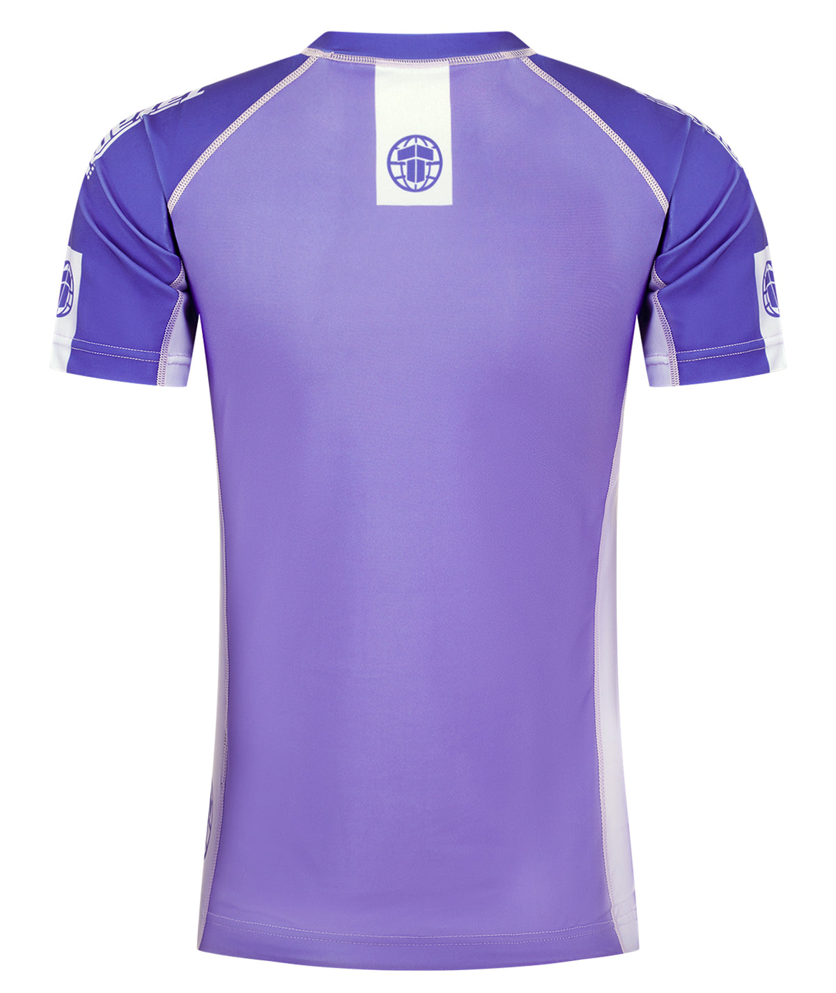 Ladies Contrast Short Sleeve Rash Guard - Purple