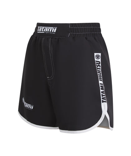 Ladies Contrast High Cut Shorts - Black & White