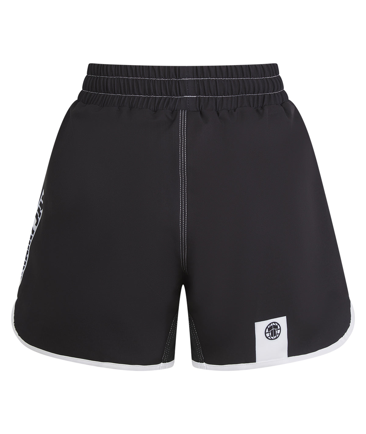 Ladies Contrast High Cut Shorts - Black & White