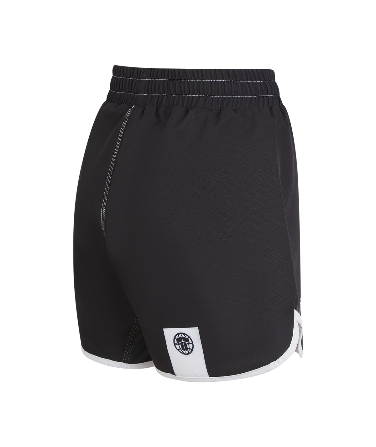 Ladies Contrast High Cut Shorts - Black & White
