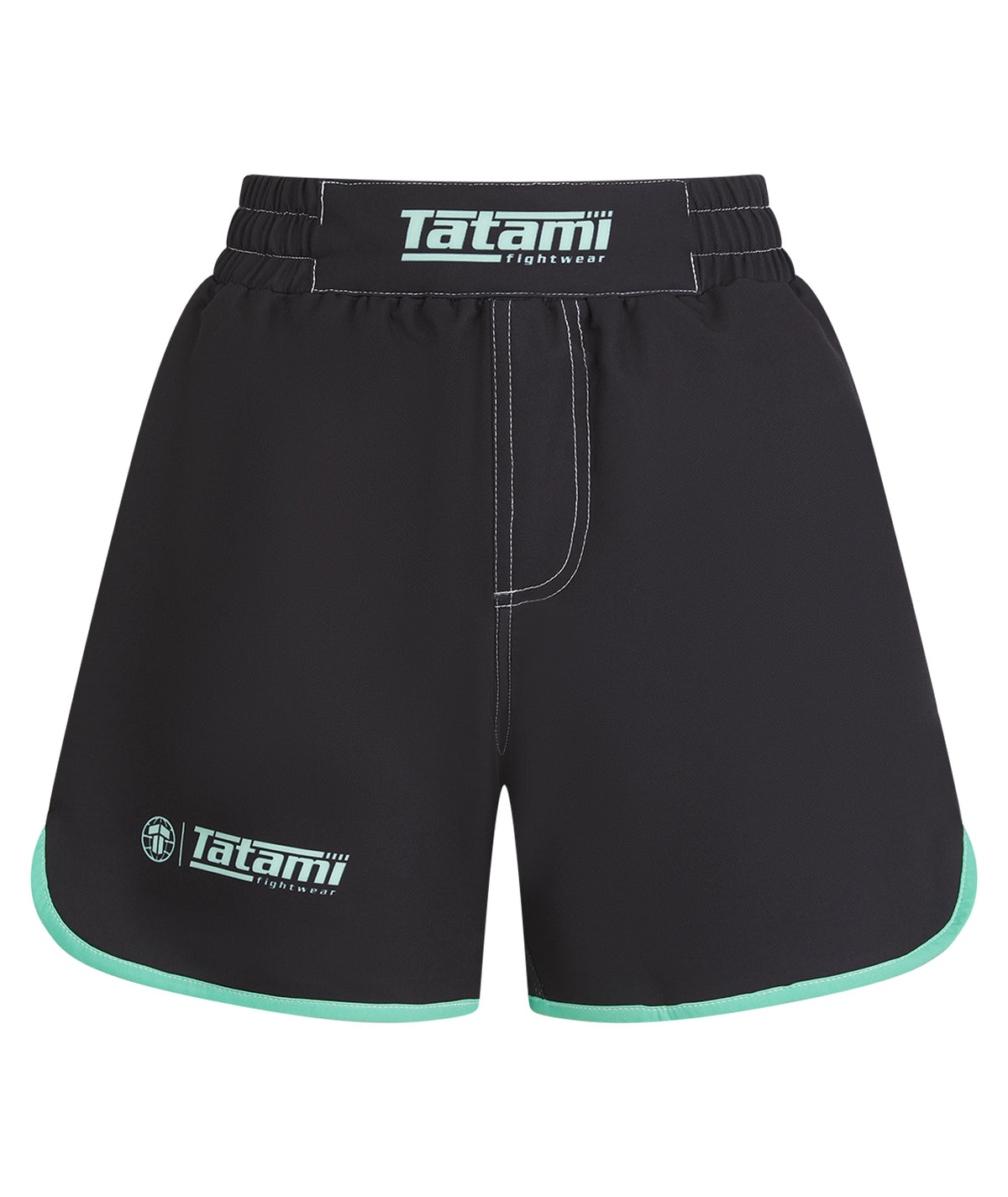 Ladies Contrast High Cut Shorts - Mint & Black