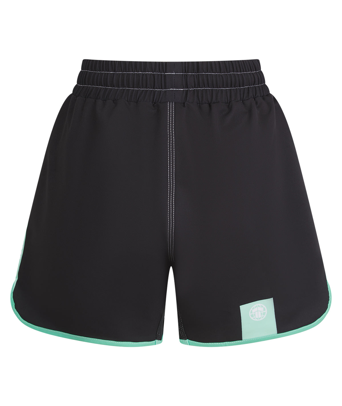 Ladies Contrast High Cut Shorts - Mint & Black