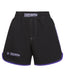 Ladies Contrast High Cut Shorts - Purple & Black