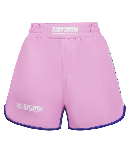 Ladies Contrast High Cut Shorts - Pink & Navy