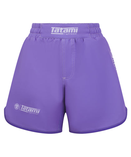 Ladies Contrast High Cut Shorts - Purple