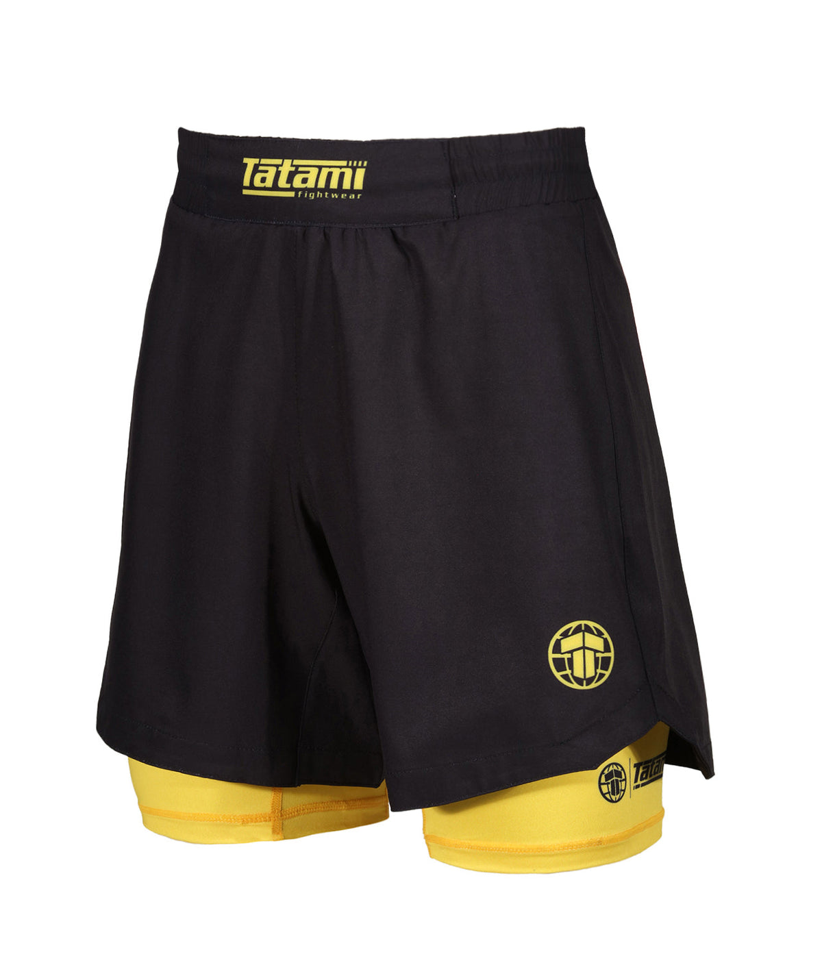 Ladies Dual Layer Grappling Shorts - Yellow