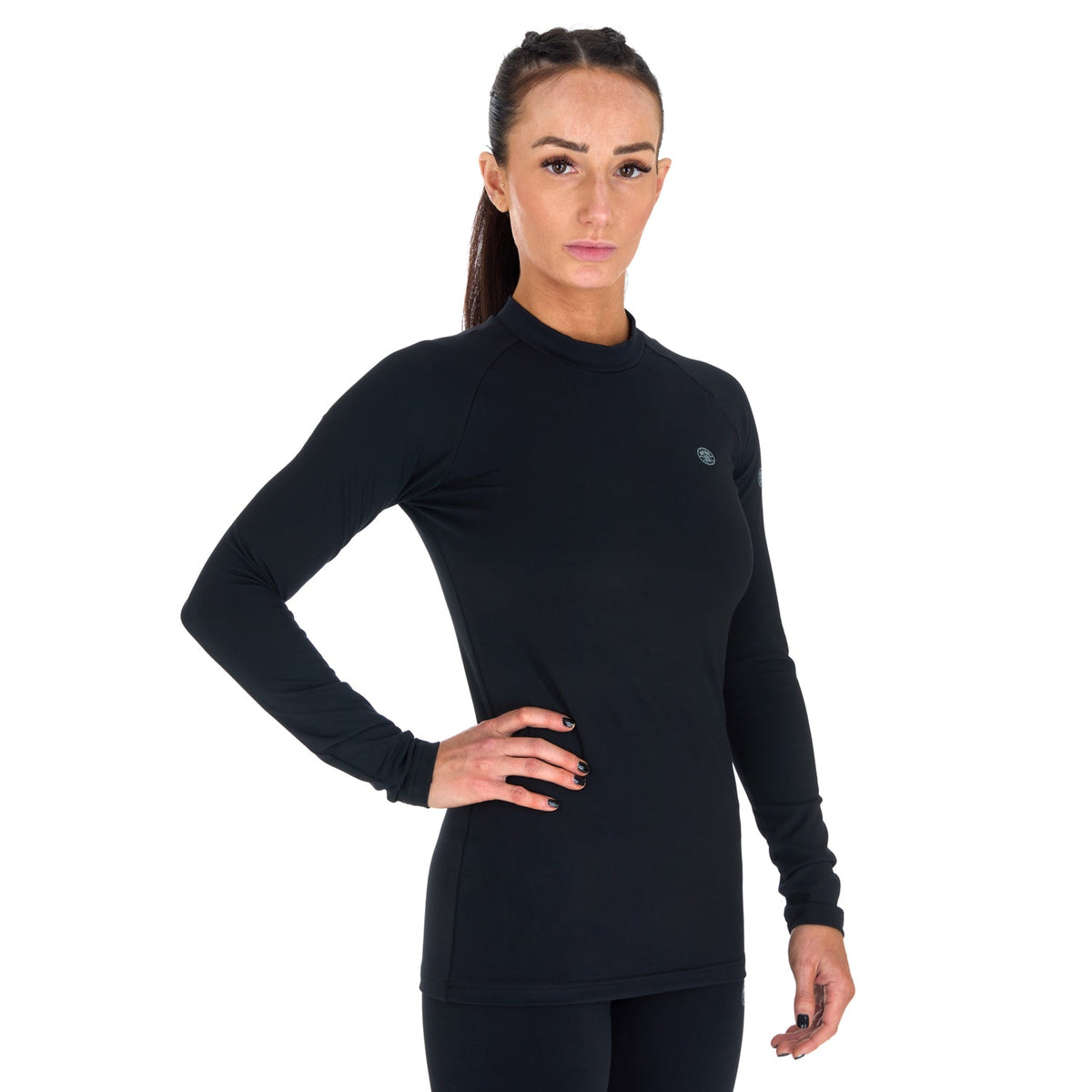 Ladies Fusion Long Sleeve Rash Guard - Black