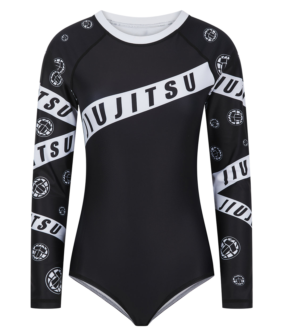 Ladies Helena Taped Leotard - Black & White