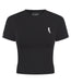 Ladies Helena Cropped T-Shirt - Black
