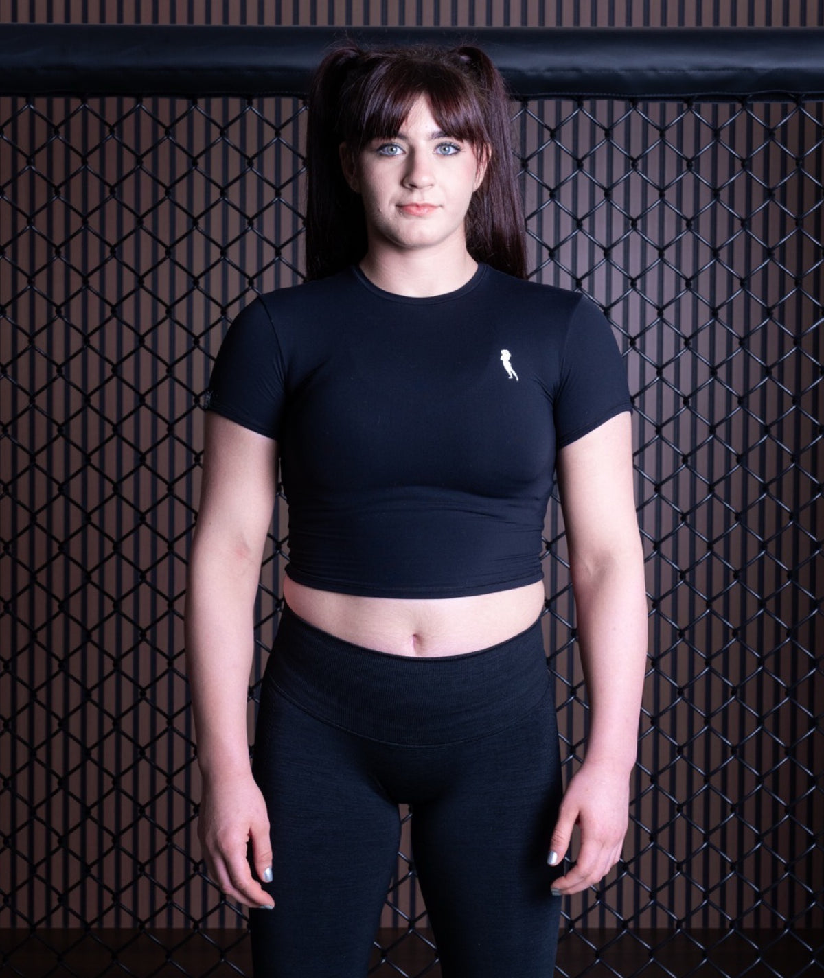 Ladies Helena Cropped T-Shirt - Black