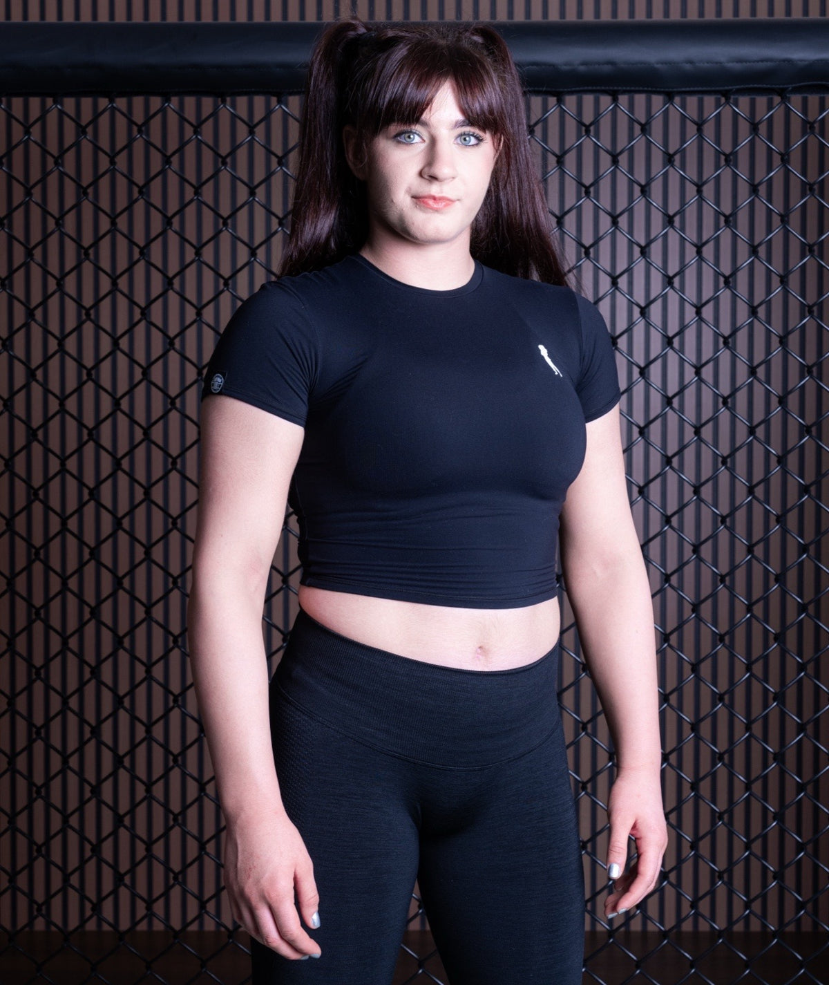 Ladies Helena Cropped T-Shirt - Black